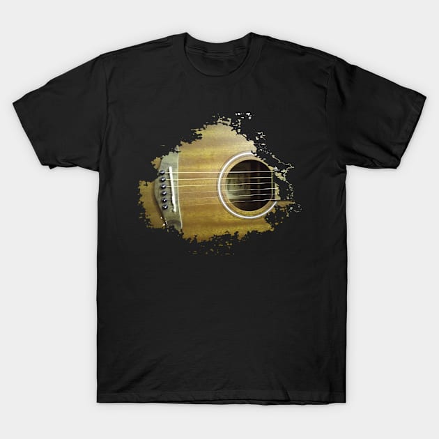 Guitar Sound Hole T-Shirt by FELICIA SNOW